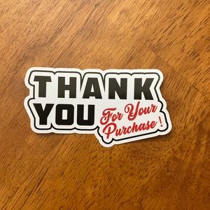 Thank you vinyl stickers